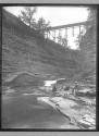 Upper Tauganock Glen, Railroad bridge, 1885
