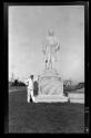 [Statue of William Howard Taft at 1909 Manila Carnival, probably George Scopecek Sr. standing alongside]