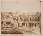 The Eastern Barracks inside Fort Sumter during the bombardment.