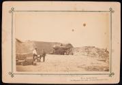 Battery Strong. One 300-pounder Parrot Rifle. Breaching battery against Sumter.