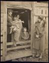 Welcoming the Red Cross Lady. Red Cross work in the Drought Area - Arkansas.