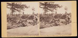 Part of Federal Line of Works, showing Bombproof Tents occupied by U. S. Colored Troops in front of Petersburg, Virginia
