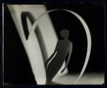 [Cut-out drawing, female figure abstraction]