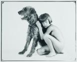 [Nude child with dog]