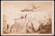 Tourists on Glacier of Mount Blanc, Chamonix