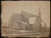 [Stone Church, Phildelphia area, cleric standing out front]