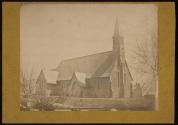 [Stone Church, Phildelphia area, cleric standing out front]