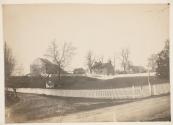 The house and farm of Godfrey, on the corner of Limekiln Road and Church Lane.