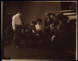 [Elias Goldensky and wife, Jack Garo and wife and others in studio with toys]