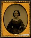 [Young woman with lace collar]