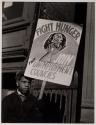 [Man with "Fight Hunger" sign, Unemployment Council Pickets]