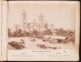 Mexico. Cathedral, and Tram-way station.