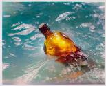 [Diamond Alkali, bottle floating in water]