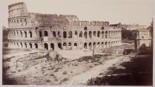 The Coliseum with view of the Latin mountains, and the Church of St. John Lateran.