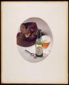 [Still life with fishing hat (Black Horse Ale)]