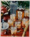 [Seagram's Rare Old Canadian Whiskey, still life with whiskey bottle and glasses]