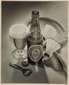 [Still life with badminton equipment (Black Horse Ale)]