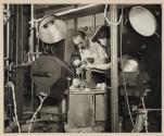 [Sealtest Ice Cream: Victor Keppler and client at photo shoot with fruit arrangement]