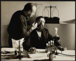[National Dairy Products, "Louis Pasteur", make-up artist applying make-up]