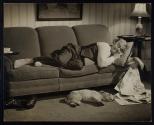 [man napping on couch]