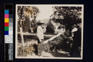 Dad [Homer Rich] taking cows to pasture