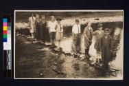 [Ouleout Creek, North Franklin NY: Katherine Coxhead, Barr Rich, George Rich, Katherine Rich, Sally Tompkins, Billy Owens, Harriet Rich, Mary Arms, George Coxhead]