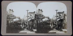 An eager throng, Front Street, Alaska