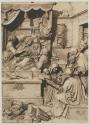 The Naming of St. John the Baptist, from a carving in stone by Albert Durer, in the British Museum