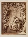 [Bronze panel: The Annunciation]