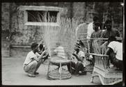 Convicts making willow furniture in Bilibid prison, 1916