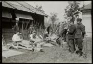French hopelessly crippled soldiers being taught basket weaving - Somewhere in France