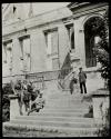 [Soldiers and civilians outside of destroyed Church property, France]