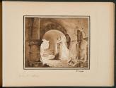 [Two women under a vaulted archway]