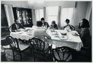 Dr. King enjoys lunch with his family after church in Atlanta