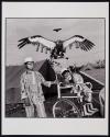 Veeru and Usman with Moti the Preforming Vulture, Great Jumbo Circus, Mangalore, India