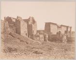 Thebes. Medinet - Abou. Vue generale des temples de Thoutmes II et Ramses III.