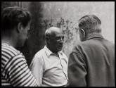Joris Ivens, Pablo Picasso, and Jacques Prévert, St. Paul de Vence