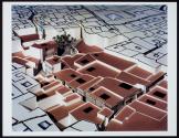 [Maquette of Baghdad city, with blue minaret]