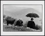 Shepherds with goat, Crete, Greece
