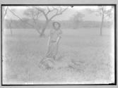 [Boy Scout David R. Martin Jr. with kill]