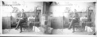 Self-portrait in lab at Troy University