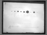 [Relative sizes of the Satelites of Saturn (Harvard Observatory)]