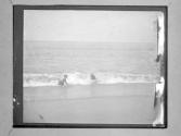 [Women swimming at beach]