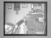 [Man in detailed interior architecture]