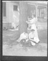 [Gertrude G. Fisher, Laura M. Fisher, and woman]