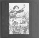 Gulliver at dinner in Lilliput