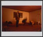 Men say evening Ramadan prayers, in the unrecognized Bedouin village of El Ukbi