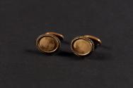 [Max Buxbaum's cufflinks depicting daughters Gert and Hilda]