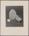 [Egg, chick and Easter card]