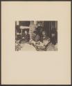 Robert Louis Stevenson and the King and Queen at a Luau